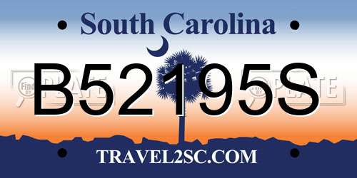 B52195S South Carolina License Plate