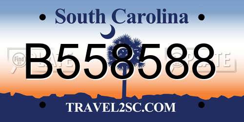 B558588 South Carolina License Plate