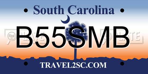 B55SMB South Carolina License Plate