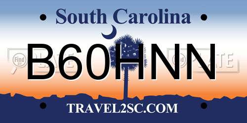 B60HNN South Carolina License Plate