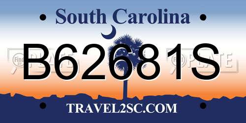 B62681S South Carolina License Plate