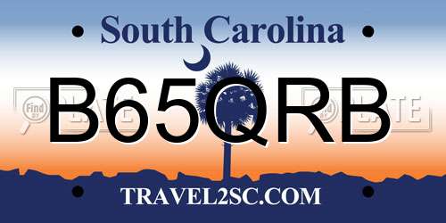 B65QRB South Carolina License Plate