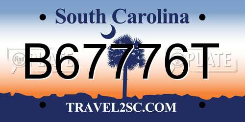 B67776T South Carolina License Plate