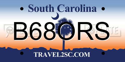 B68ORS South Carolina License Plate