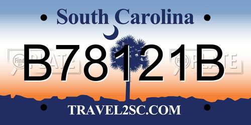 B78121B South Carolina License Plate