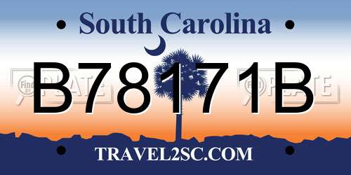 B78171B South Carolina License Plate