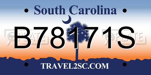 B78171S South Carolina License Plate