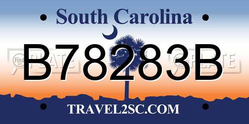 B78283B South Carolina License Plate