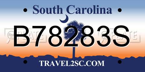 B78283S South Carolina License Plate