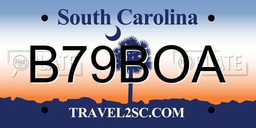B79BOA South Carolina License Plate
