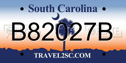B82027B South Carolina License Plate