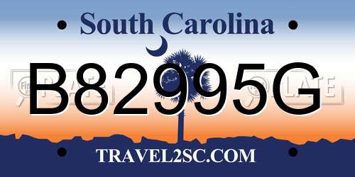B82995G South Carolina License Plate