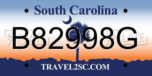 B82998G South Carolina License Plate
