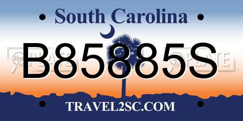 B85885S South Carolina License Plate