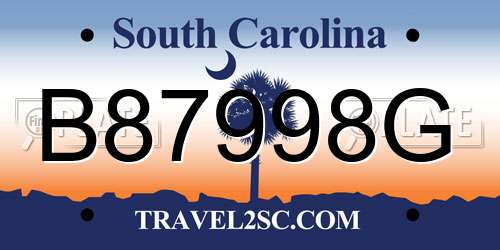 B87998G South Carolina License Plate