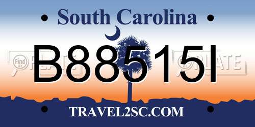 B88515I South Carolina License Plate