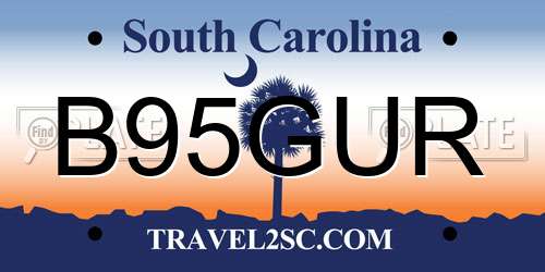 B95GUR South Carolina License Plate