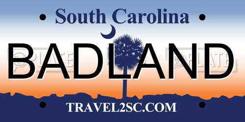 BADLAND South Carolina License Plate