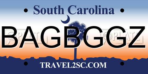 BAGBGGZ South Carolina License Plate