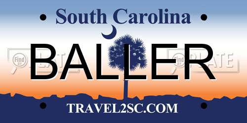 BALLER South Carolina License Plate