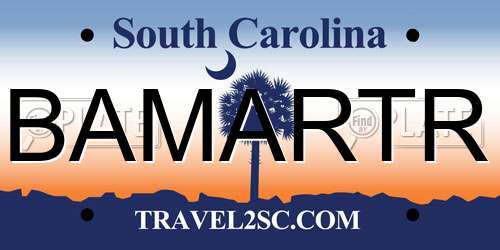 BAMARTR South Carolina License Plate