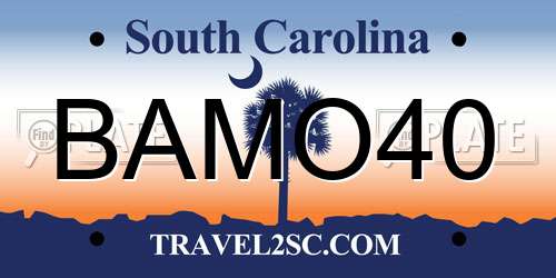 BAMO40 South Carolina License Plate