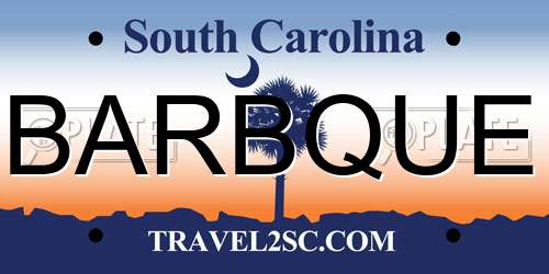 BARBQUE South Carolina License Plate