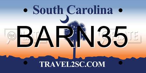 BARN35 South Carolina License Plate