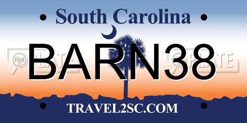 BARN38 South Carolina License Plate