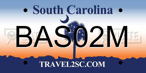 BAS02M South Carolina License Plate