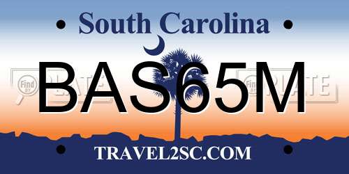 BAS65M South Carolina License Plate