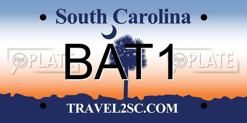 BAT1 South Carolina License Plate