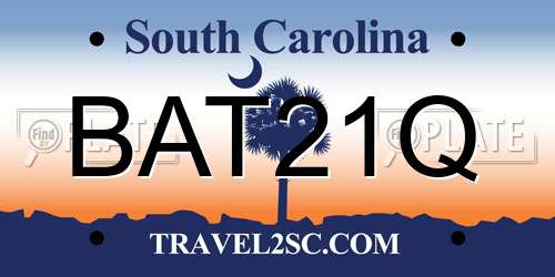 BAT21Q South Carolina License Plate