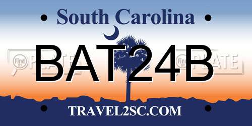 BAT24B South Carolina License Plate