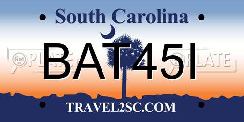 BAT45I South Carolina License Plate