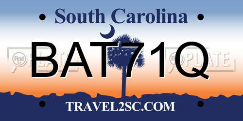 BAT71Q South Carolina License Plate