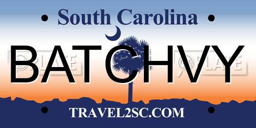 BATCHVY South Carolina License Plate