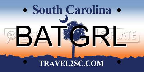 BATGRL South Carolina License Plate