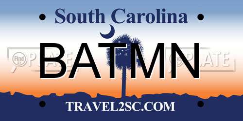 BATMN South Carolina License Plate