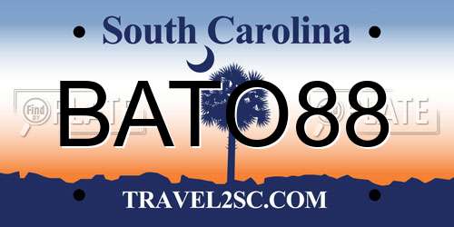 BATO88 South Carolina License Plate