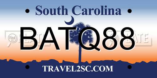 BATQ88 South Carolina License Plate