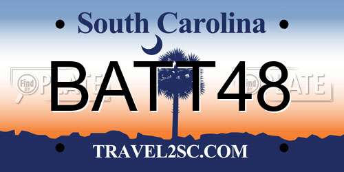 BATT48 South Carolina License Plate