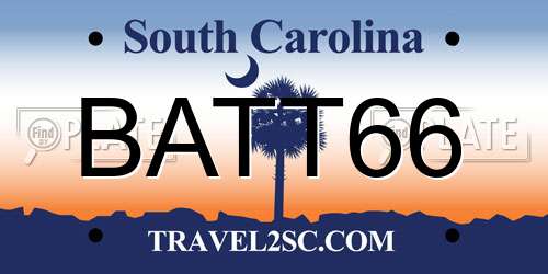 BATT66 South Carolina License Plate