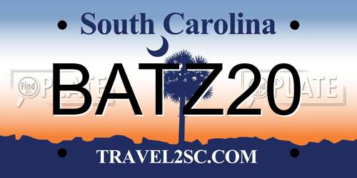 BATZ20 South Carolina License Plate