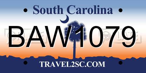 BAW1079 South Carolina License Plate
