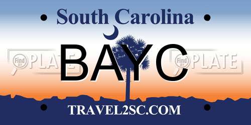 BAYC South Carolina License Plate