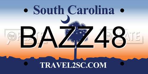 BAZZ48 South Carolina License Plate