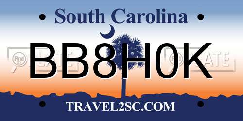 BB8H0K South Carolina License Plate