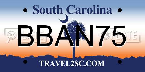 BBAN75 South Carolina License Plate
