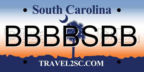 BBBBSBB South Carolina License Plate